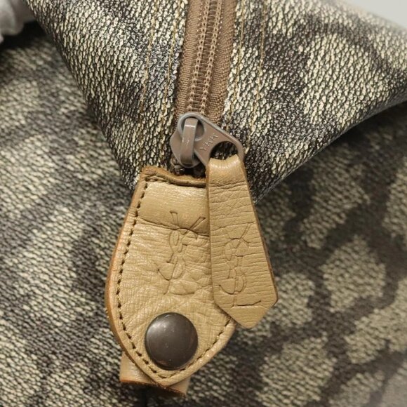 SAINT LAURENT Boston Bag PVC Canvas Gray - Picture 8 of 15